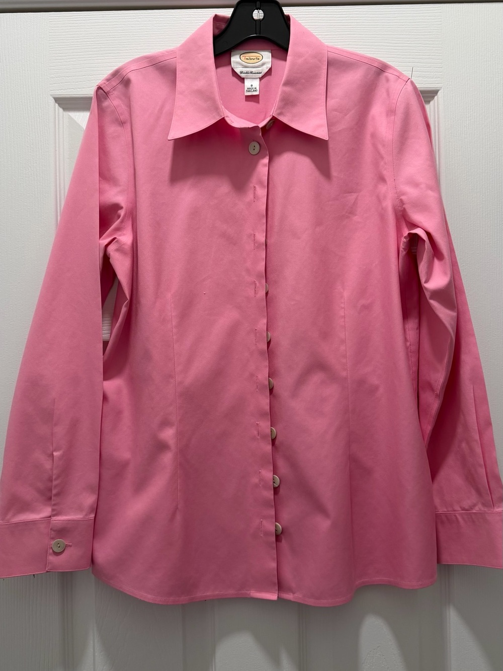 Talbots Pink Long-Sleeve Button-Down Shirt